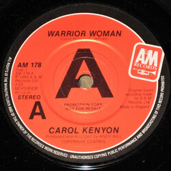 Carol Kenyon Warrior Woman USED VINYL 7INCH 45 RPM SINGLE PROMO
