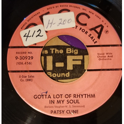 Patsy Cline Gotta Lot Of Rhythm In My Soul / I'm Blue Again Vinyl 7" USED