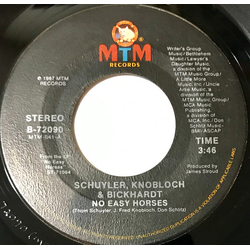 Schuyler, Knobloch And Bickhardt No Easy Horses Vinyl 7" USED