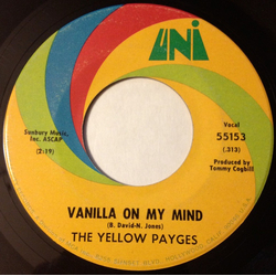 The Yellow Payges Vanilla On My Mind / Would You Mind If I Loved You Vinyl 7" USED