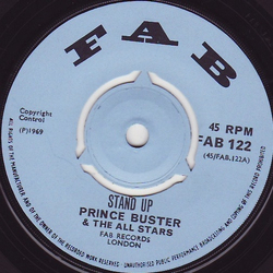 Prince Buster's All Stars Stand Up / Happy Reggie Vinyl 7" USED