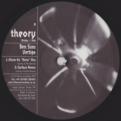 Ben Sims Vertigo Vinyl 12" USED