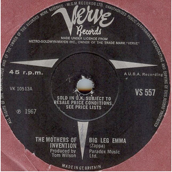 The Mothers Big Leg Emma Vinyl 7" USED