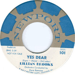 Lillian Brooks Yes Dear / You're Foolin' Someone USED VINYL 7INCH 45 RPM PROMO