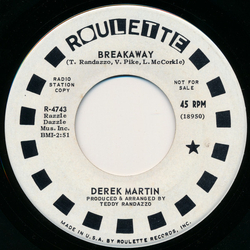 Derek Martin Breakaway / Take Me Like I Am Vinyl 7" USED