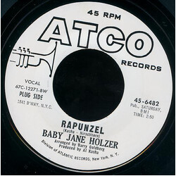 Jane Holzer Rapunzel / Nowhere USED VINYL 7INCH 45 RPM PROMO