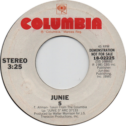 Junie Morrison 5 Vinyl 7" USED