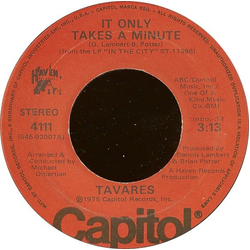 Tavares It Only Takes A Minute Vinyl 7" USED