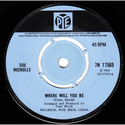 Sue Nicholls Where Will You Be Vinyl 7" USED