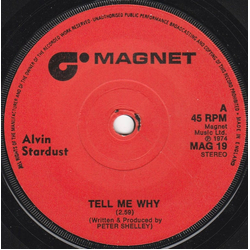 Alvin Stardust Tell Me Why Vinyl 7" USED