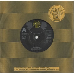Elton John Island Girl Vinyl 7" USED