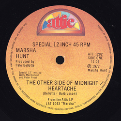 Marsha Hunt The Other Side Of Midnight / Heartache Vinyl 12" USED