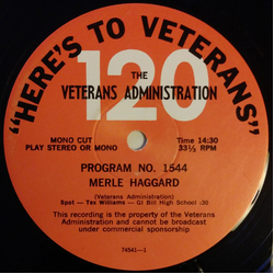 Merle Haggard / Buddy Merrill Here's To Veterans Program No. 1544 / Program No. 1545 Vinyl LP USED