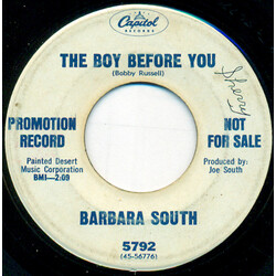 Barbara South The Boy Before You USED VINYL 7INCH PROMO 45 RPM
