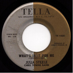 Julia Steele / Chris Towns Band What's In It For Me / Alley Cat USED VINYL 7INCH 45 RPM SINGLE