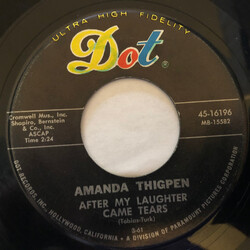 Amanda Thigpen After My Laughter Came Tears / My Baby Loves His Guitar Better Than Me USED VINYL 7INCH