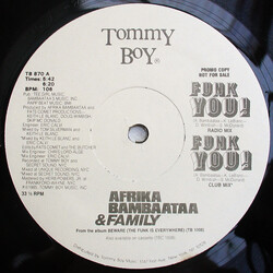 Afrika Bambaataa & Family Funk You! VINYL 12" USED
