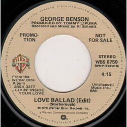 George Benson Love Ballad (Edit) USED VINYL 7INCH 45 RPM PROMO