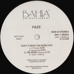 Faze (2) That's What I'm Here For Vinyl 12" USED