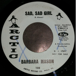 Barbara Mason Sad, Sad Girl Vinyl 7" USED