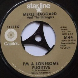Merle Haggard / The Strangers (5) I'm A Lonesome Fugitive USED VINYL 7INCH 45 RPM