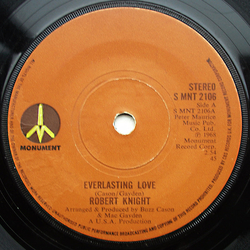 Robert Knight Everlasting Love Vinyl 7" USED