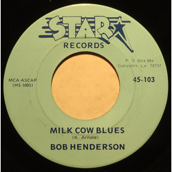 Bob Henderson Milk Cow Blues Vinyl 7" USED