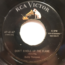Buddy Thompson Don't Kindle Up The Flame / Free Of The Blues Vinyl 7" USED