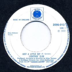 Lightning Slim Just A Little Bit Vinyl 7" USED