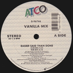 Vanilla Mix Easier Said Than Done VINYL 12" USED