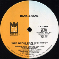 Dana & Gene Dario, Can You Get Me Into Studio 54 Vinyl 12" USED