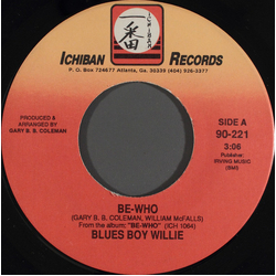 Blues Boy Willie Be-Who / Let Me Funk With You Vinyl 7" USED