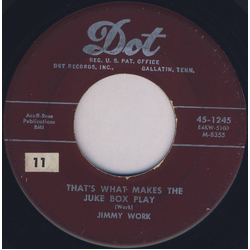 Jimmy Work That's What Makes The Juke Box Play / Don't Give Me A Reason To Wonder Why Vinyl 7" USED