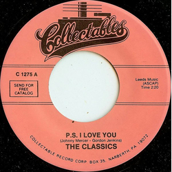 The Classics (4) P.S. I Love You Vinyl 7" USED