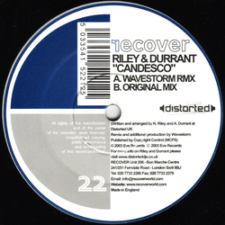 Riley & Durrant Candesco Vinyl 12" USED