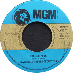 David Rose & His Orchestra The Stripper / Love Is A Many Splendored Thing Vinyl 7" USED