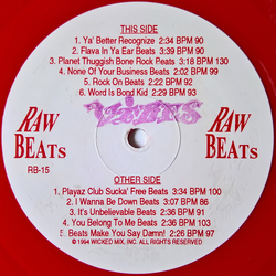Raw Beats Raw Beats #15 Vinyl 12" USED