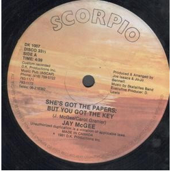 Jay W. McGee / Skatalites Band She's Got The Papers But You Got The Key / Instrumental Vinyl 12" USED