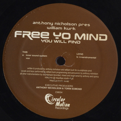 Anthony Nicholson / William Kurk Free Yo Mind (You Will Find) Vinyl 12" USED