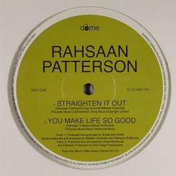 Rahsaan Patterson / Jimmy Sommers Straighten It Out / You Make Life So Good / What Am I Gonna Do? (DJ Spinna Mix) Vinyl 12" USED