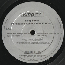 Various King Street Unreleased Remix Collection Vol. 1 Vinyl 12" USED