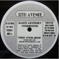 Dance Advisory Commission Free Your Mind Vinyl 12" USED