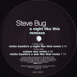 Steve Bug A Night Like This (Remixes) Vinyl 12" USED