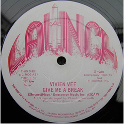Vivien Vee Give Me A Break / Remember Vinyl 12" USED