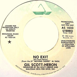 Gil Scott-Heron No Exit USED VINYL 7INCH 45 RPM PROMO