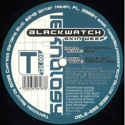 Blackwatch Skin Deep Vinyl 12" USED