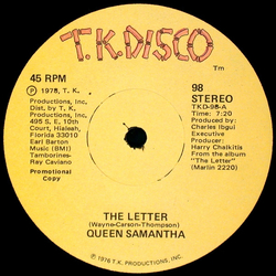 Queen Samantha The Letter Vinyl 12" USED
