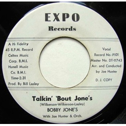 Bobby Jones (7) / Joe Hunter Talkin' 'Bout Jone's Vinyl 7" USED