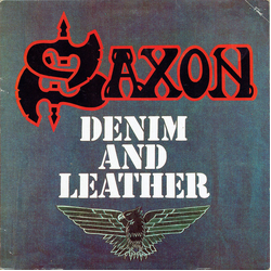 Saxon Denim And Leather Vinyl LP USED
