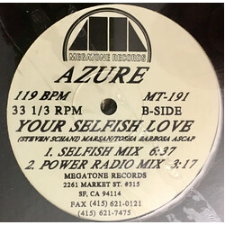 Azure (2) Your Selfish Love USED VINYL SINGLE 12INCH 33 S RPM